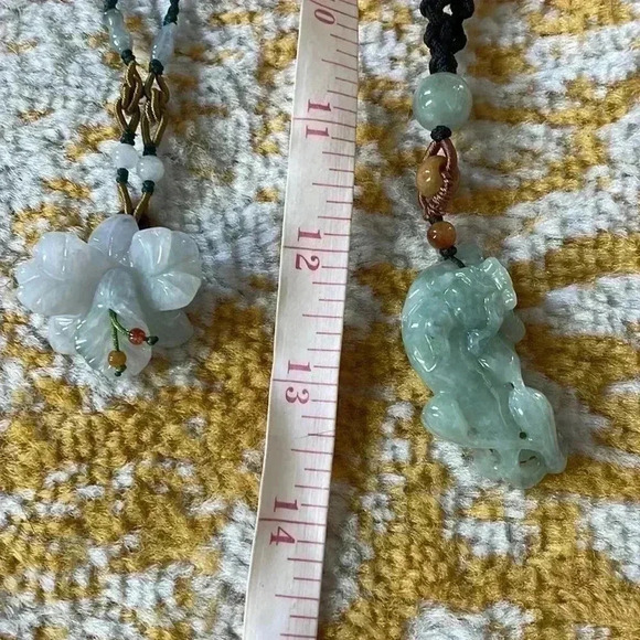Lot 2 jade Thai beaded necklaces fully adjustable NWOT - Picture 5 of 6